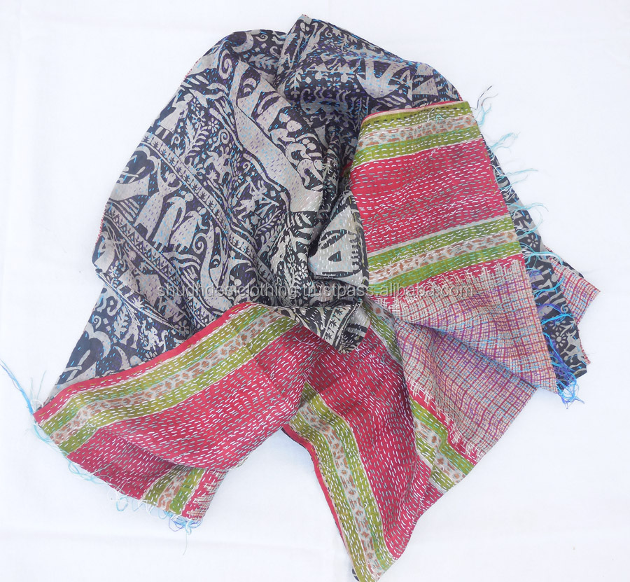 Купить онлайн шелк kantha stoles/шарф оптом