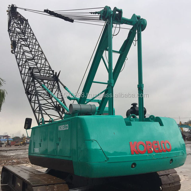 Kobelco 7055 гусеничный кран, используется япония Kobelco 50ton гусеничный кран для продажи в Китае