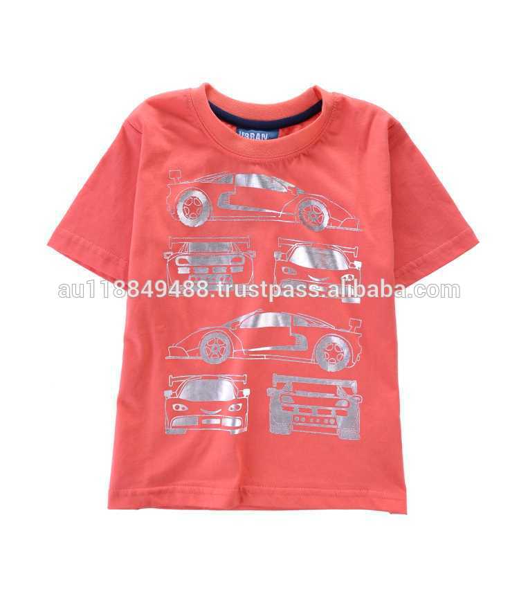 Короткие сроки пользовательские Cloting хлопок мальчики коралловых майка печать