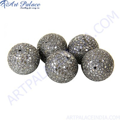 925 Sterling Silver Components Diamond Beads