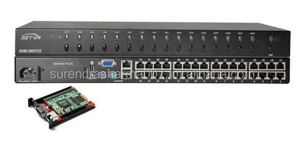 32 порта CAT5 KVM по IP