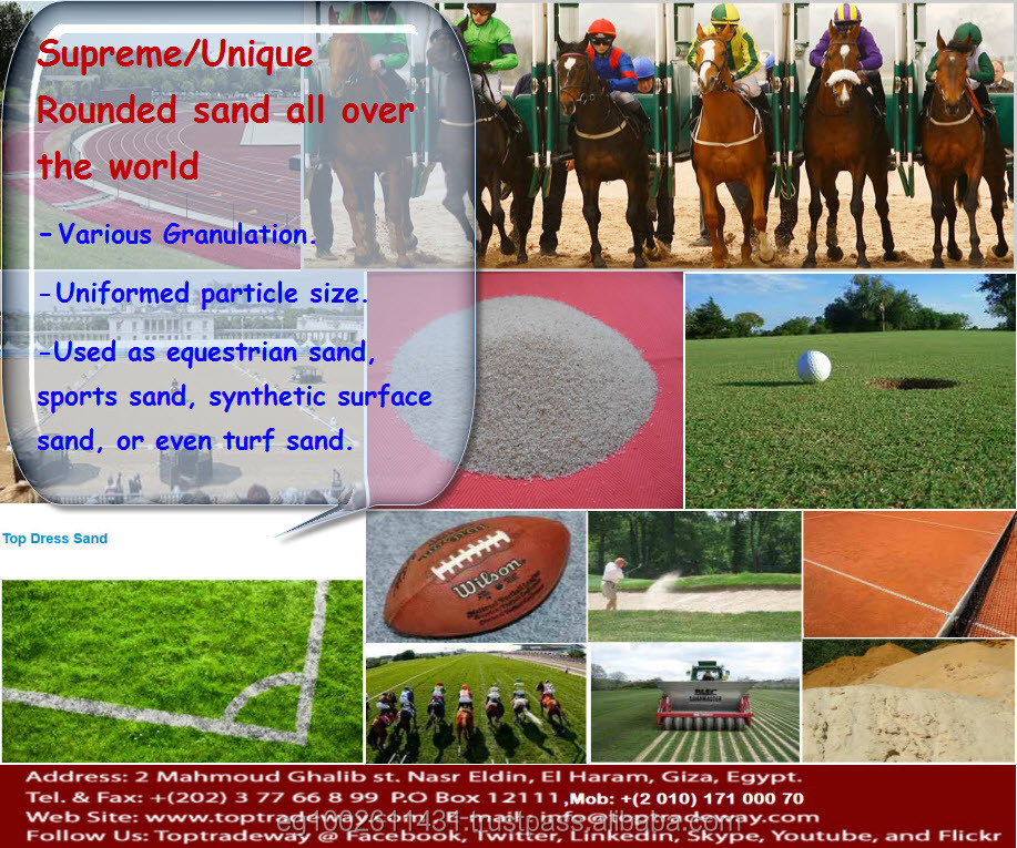High deposit of silica sand for most of Sports