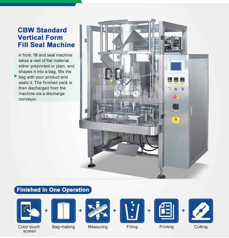 automatic potato chips VFFS packaging machine is with multihead weigher capable of weighing and counting