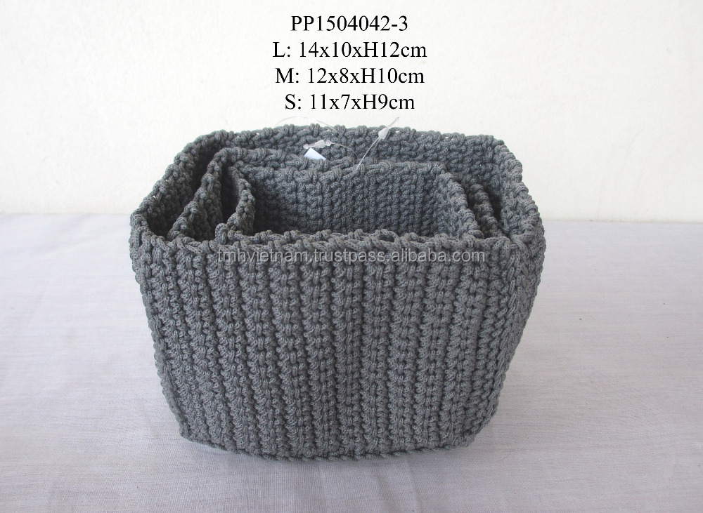 Set Square PP Crochet basket