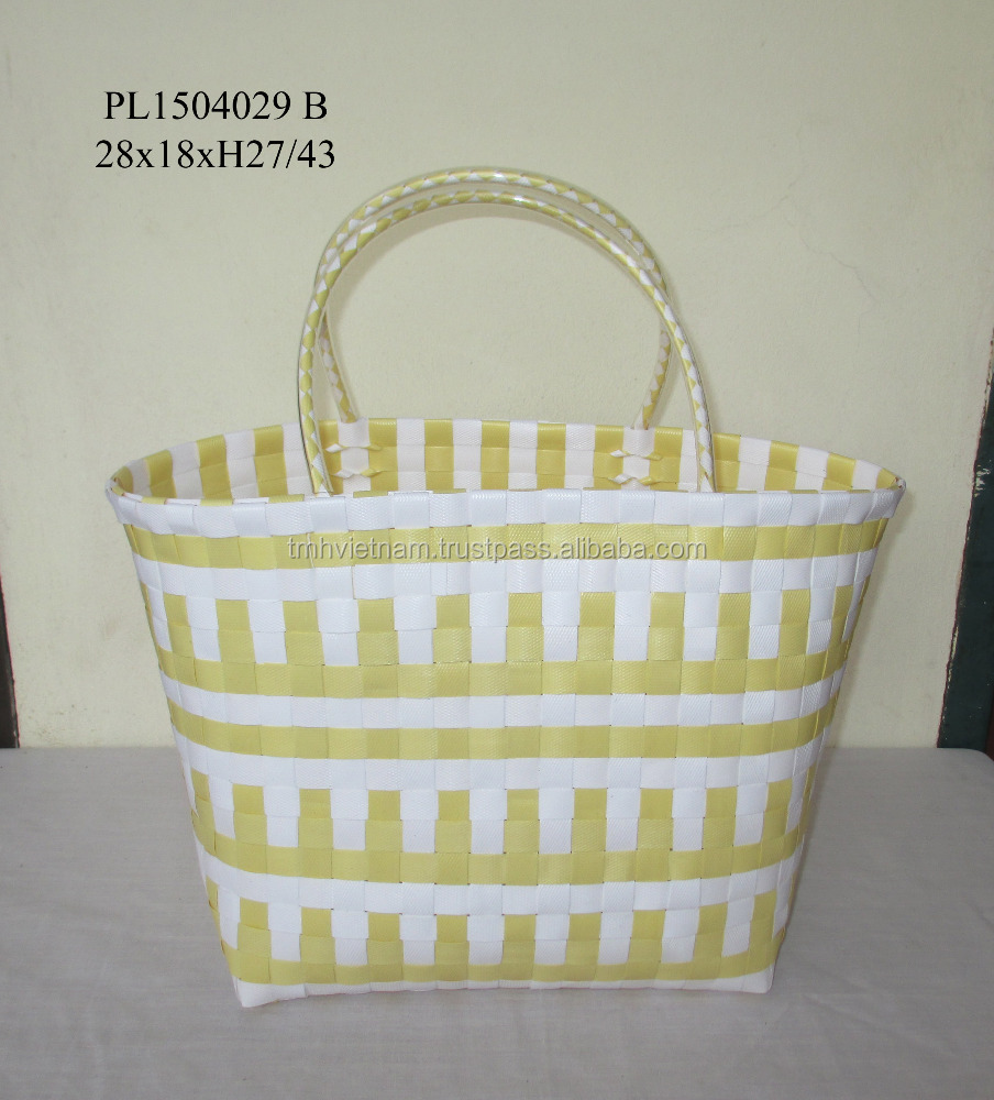 Plastic strapping woven bag