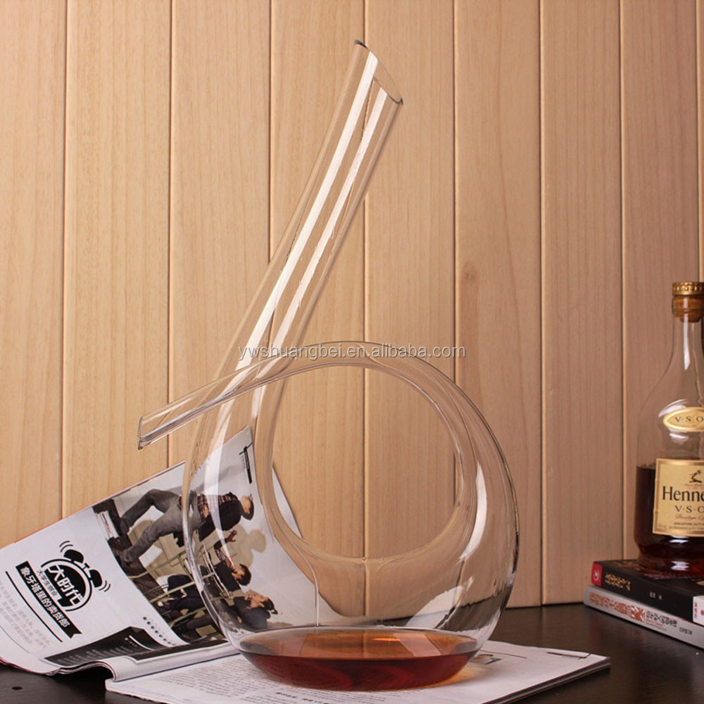 2016 High Quality Portable Factory Price Unique Glass Whiskey Wine Decanter