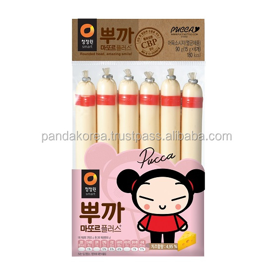 Chungjungwon Корея пищевые бренды Samlip сыр колбаса Придерживайтесь Pucca do ttoreu плюс 90 г 92 г