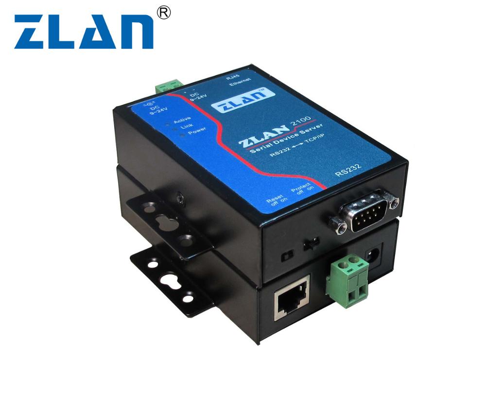 ZLAN2100 последовательный порт RS232 для Ethernet TCP/ip RJ45 конвертер сервер устройств