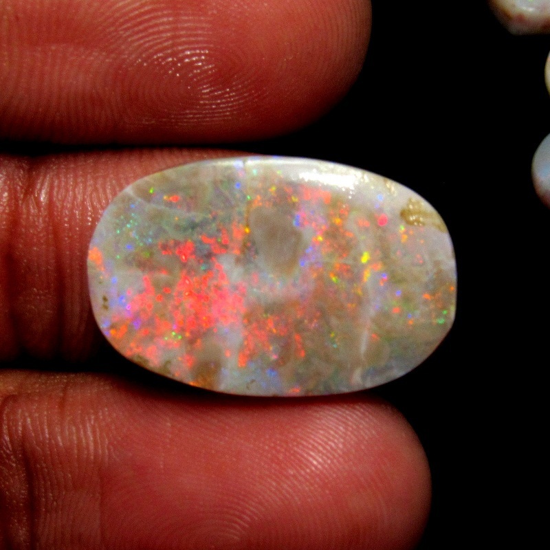 Australian Opal Oval Shape Fire Loose Australian Opal Cabochon Gemstone Jewelry Making Natural Good Quality