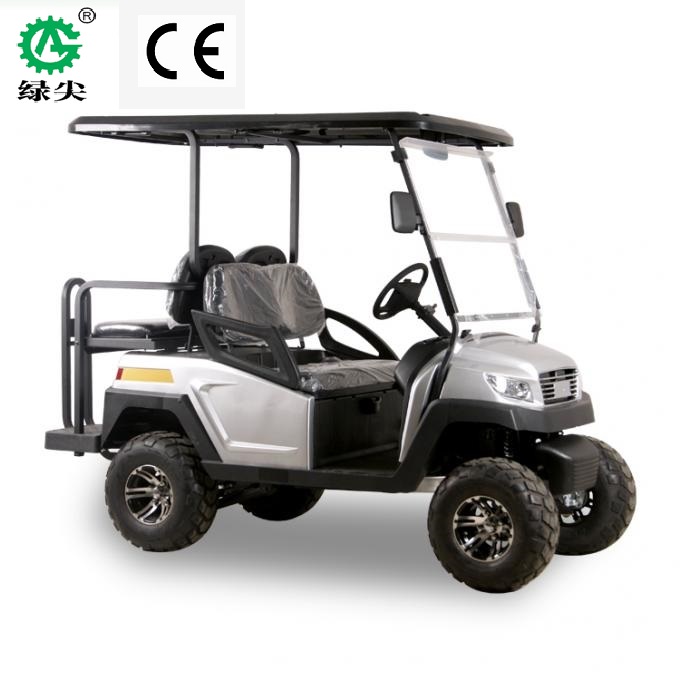 newest design Club car golf cart lifted suspension lithium battery powered 2,2+2 seat with flip flop