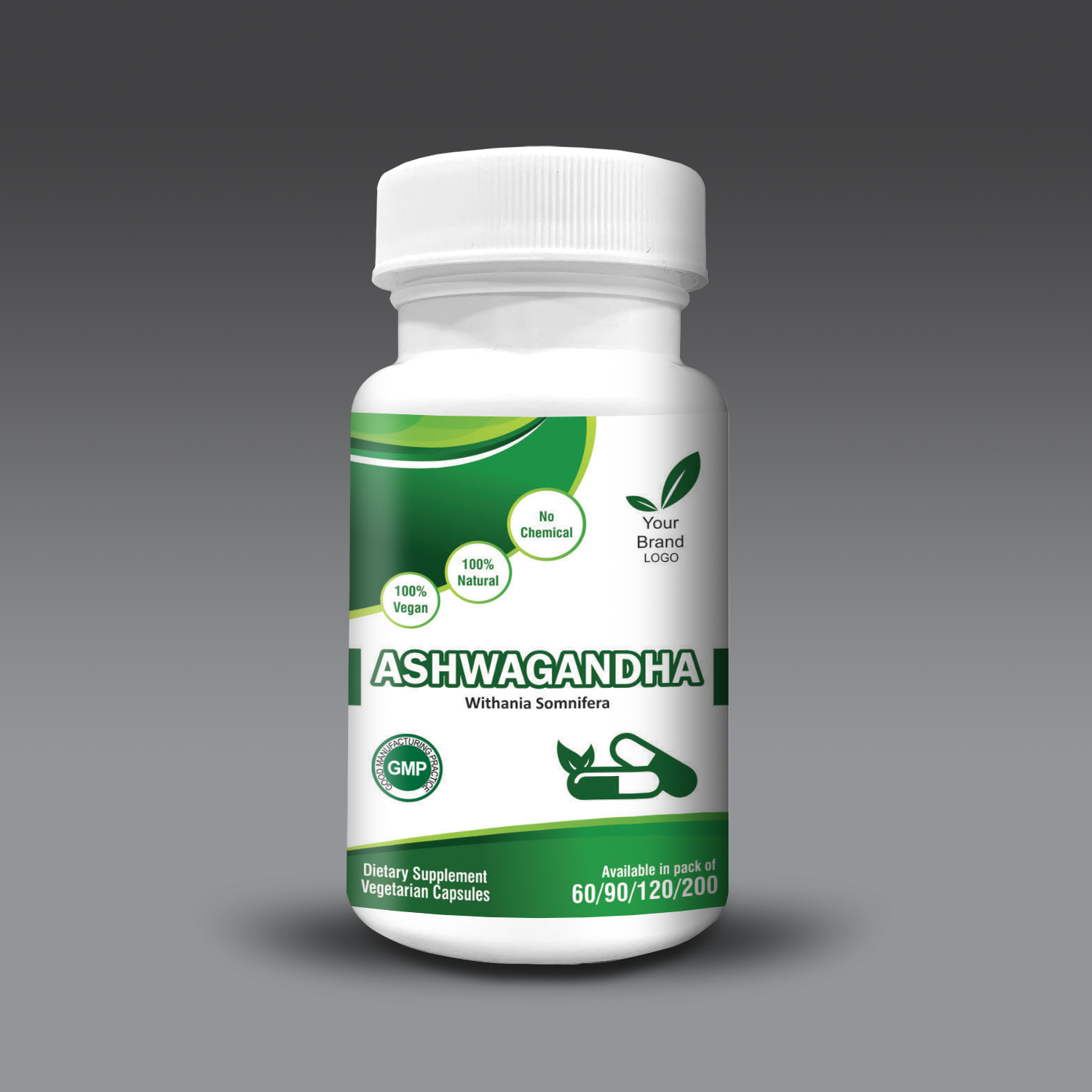 Капсулы Ashwagandha (60 60 90 120 200 Veg в упаковке Капсулы)