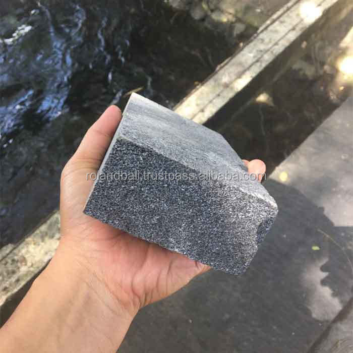 black lava stone pavern