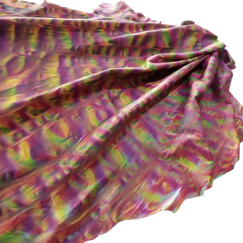 Indonesia Sheep Cabretta Fashion Rainbow Color Purple-Yellow
