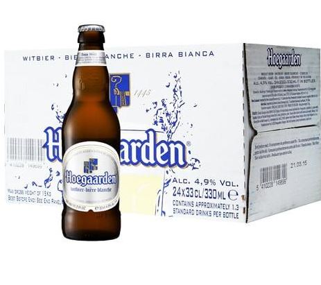 Hoegaarden белое пиво 4.9% 24 x 33cl бутылки