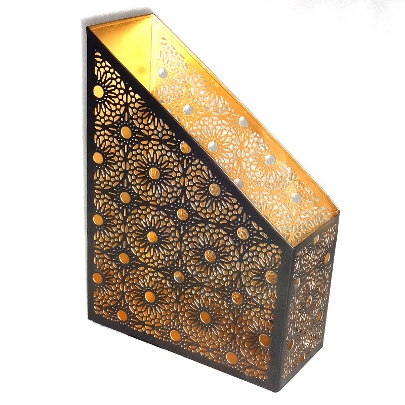 Hot selling New Metal Iron Etching Sheet Magazine rack File holder book stand