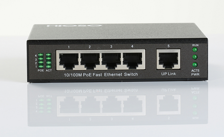 OEM 4 сетевой порт Ethernet коммутатор PoE 48V неуправляемый (опционный для того чтобы выбрать управления)