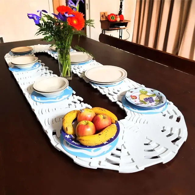 easy clean & storage lazy susan for large table