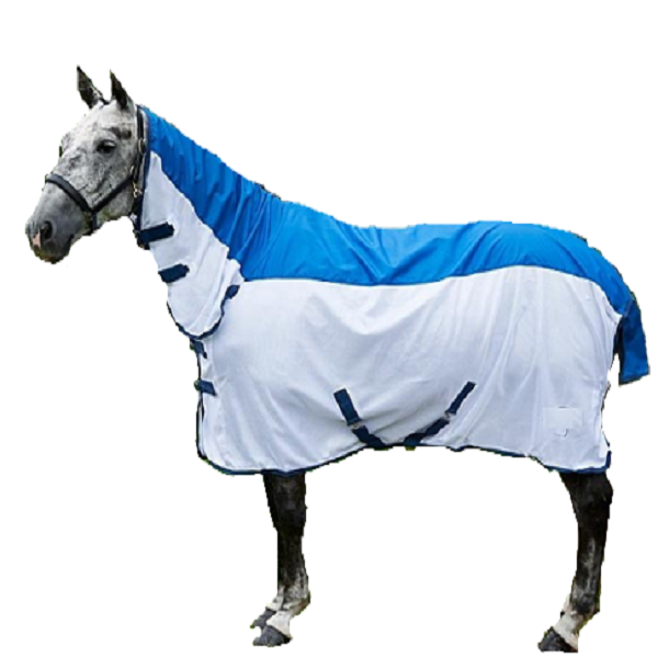 Royal blue/White Fly Rug with waterproof Top