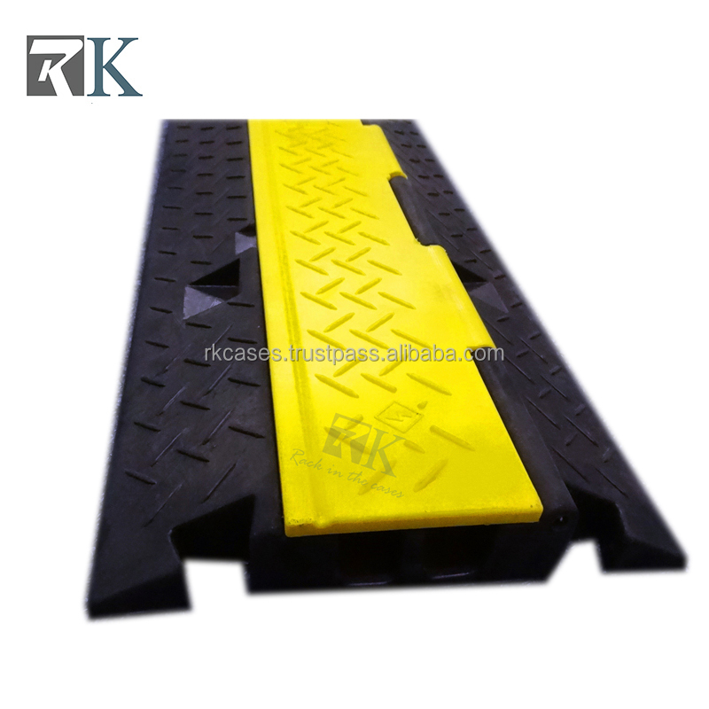 Reflective Industrial Cable Cover Rubber Floor Cord Protector