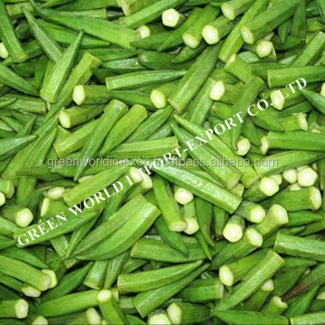Frozen okra whole or slice, fresh taste and rich vitamin, iron for sale now