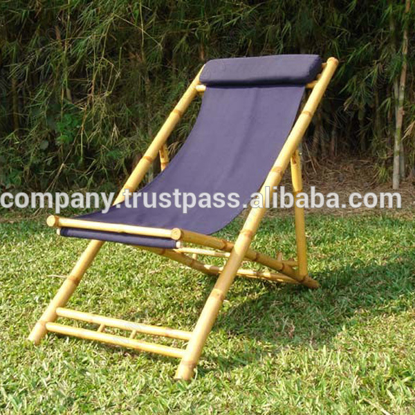 [wholesale] Beach bamboo folding relax chair - Bamboo beach lounge chair - Bamboo sunbed chair for beach resort