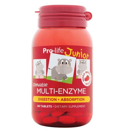Pro-life Junior Multi-Enzyme | Yummy Chewy Tablets for Children, Support Digestion and Intestinal Health