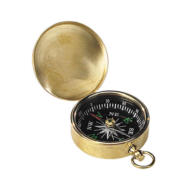 ANTIQUE FINISH 3" COMPASS W BLACK FACE Pocket Camping Nautial Compass CHCOM655