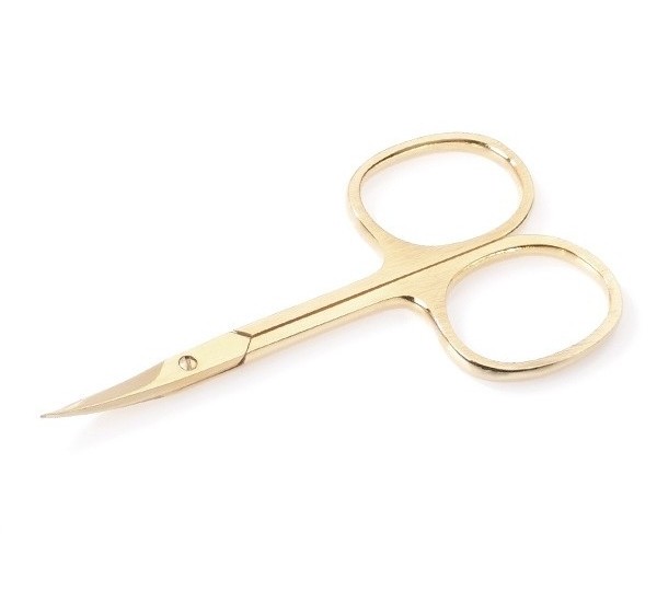 Cuticle Scissors Gold Plated High Carbon Steel Pointed Cuticle Nail Scissors Lap Joint Beauty Scissors
