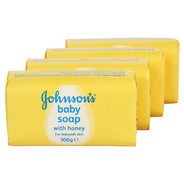 Johnsons baby мыло с медом 4X100 г