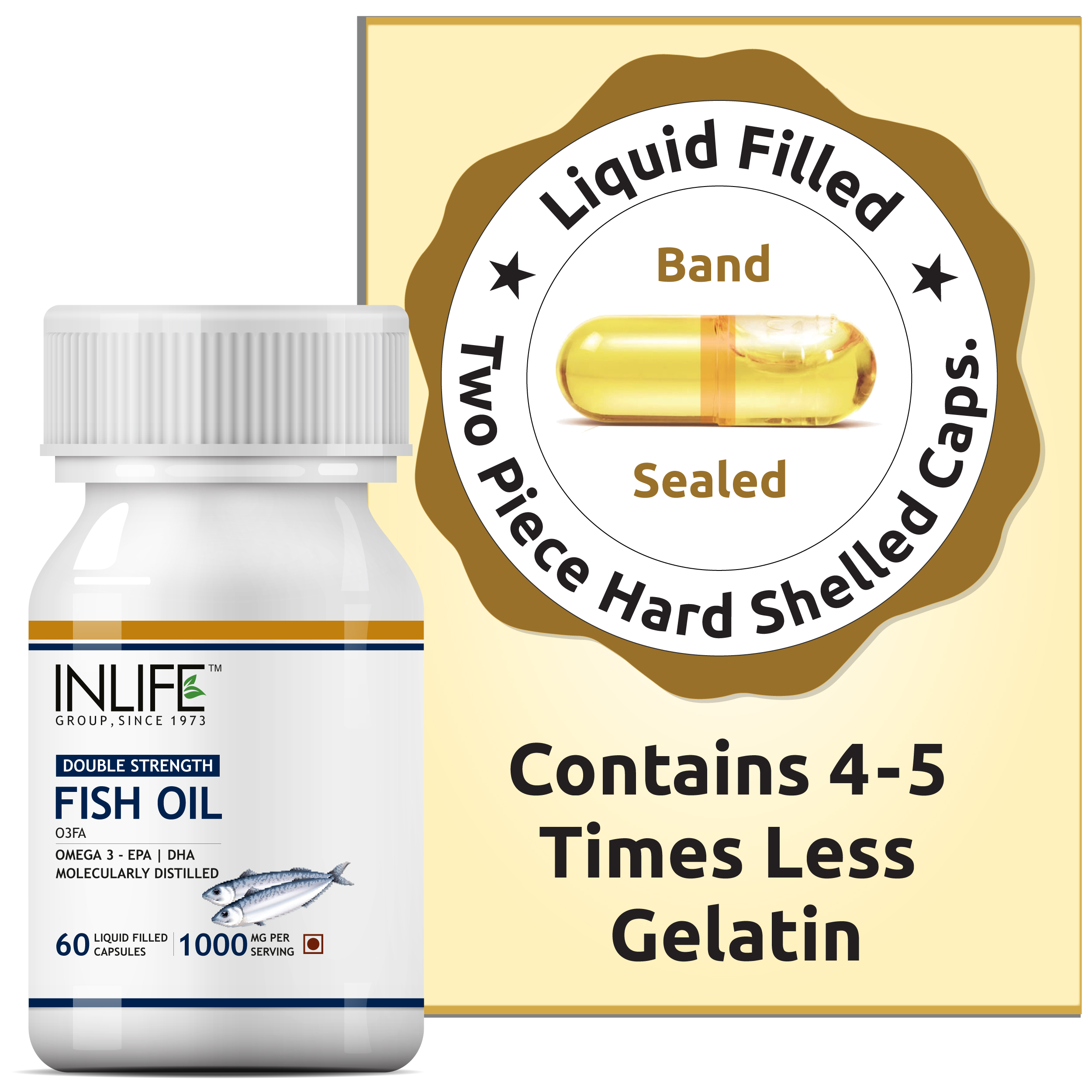 Капсулы рыбьего масла INLIFE, капсулы Omega 3 EPA/DHA, 360/240 мг, добавка-60, заполненные жидкостью, двухкомпонентные твердые капсулы желатина