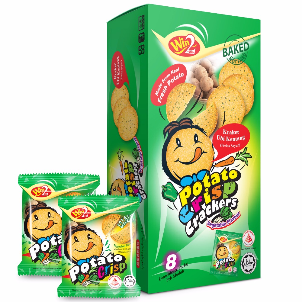 Win2 в коробке, вкусный картофель, хрустящий крекер, вкус овощей, 160 г