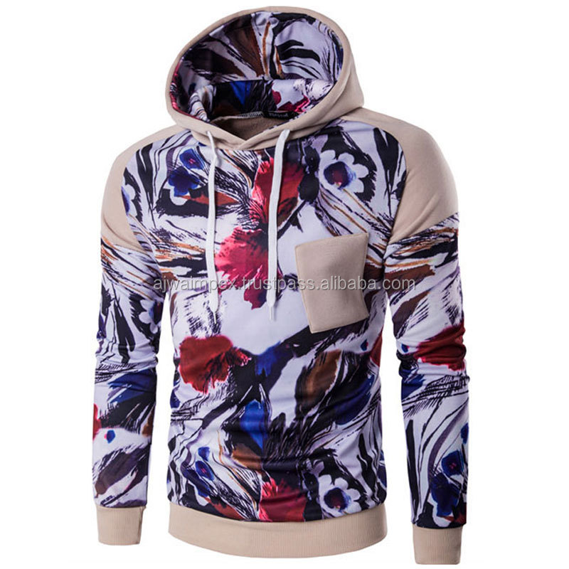 long sleeved pullover hoodie with attached Custom design,