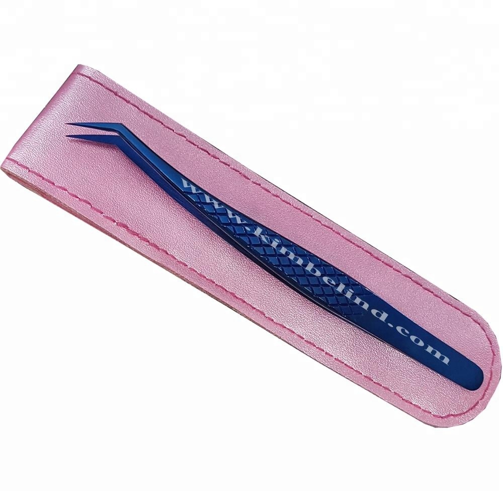new 3D 4D volume eyelash extension tweezers titanium blue tweezers for eyelash extension