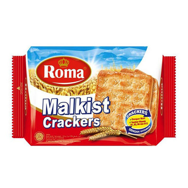 WHOLESALE Biscuit And Cookies Roma Malkist 135g Sweet Salty Crispy Cracker Indonesia Products. LOW PRICE