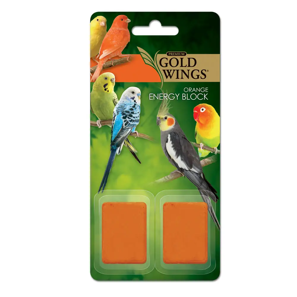 Goldwings Premium Orange Energy Block for Birds - 10 pcs