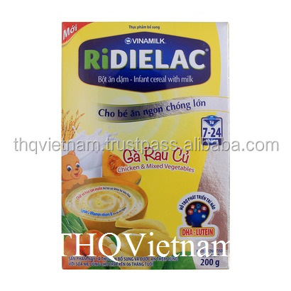 [THQ VIETNAM ] Ridielac Детские хлопья с молоком курица и смешанные овощи 200гр * 24 коробки