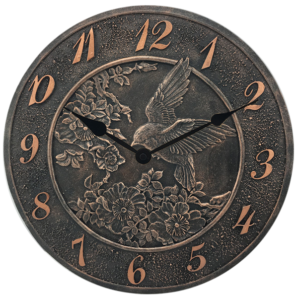 Indoor Outdoor Home Decorative Polyresin Garden Clock