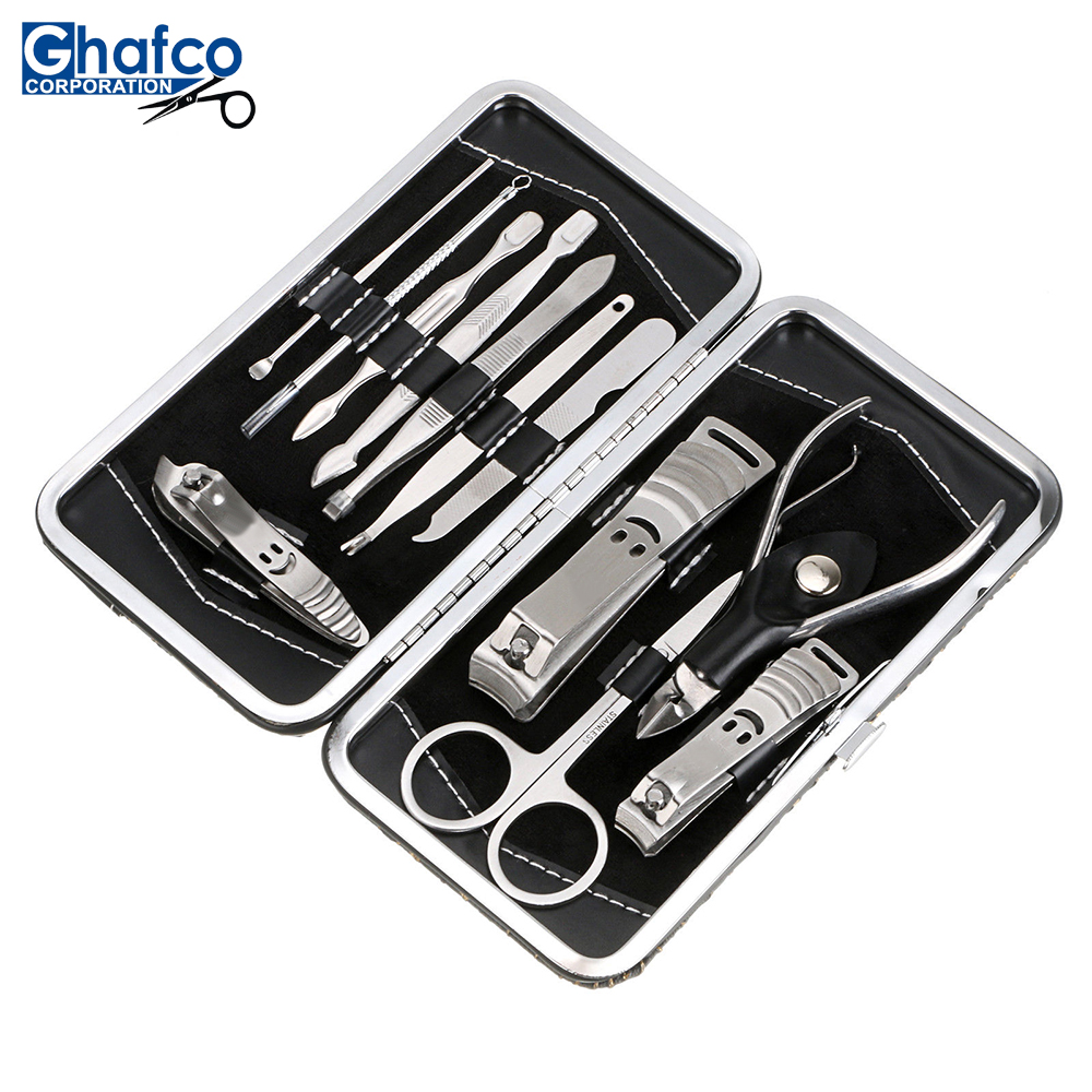 Salon-Quality Complete Manicure/Pedicure Tools Set Kit with Essential Eyebrow Tweezers for Beauty Use