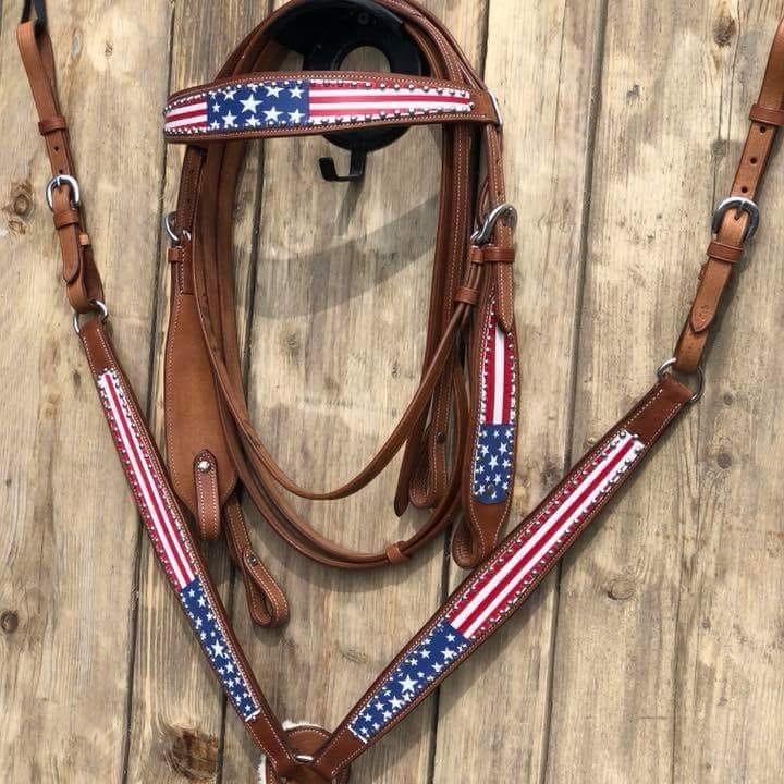 Western tack set Headstall and breastplate set
