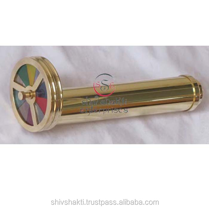 Vintage Style Collectible Designer Marine Brass Kaleidoscope Nautical Hiking Camping Kaleidoscope