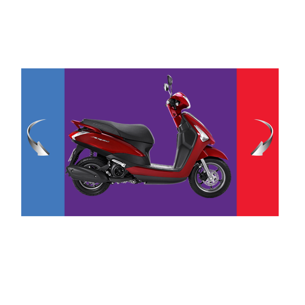 Yamahv brand - High quality gas scooter 125cc motorcycle (Acruzov Deluxe) Model: YSN 125_Red