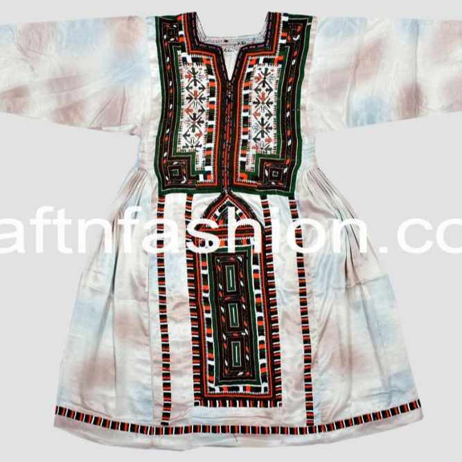 Традиционная винтажная ручная вышивка Balochi Top-винтажное вышитое платье Kuchi Frock-Ручная вышивка Balochi