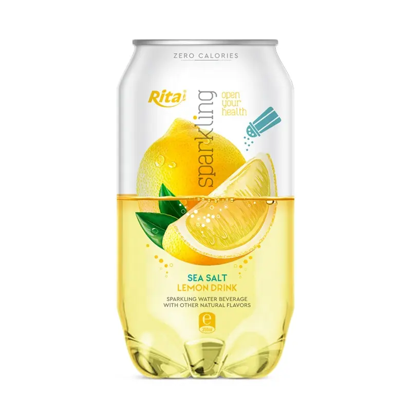 Vietnam Manufacturer Soft Drink 350ml Pet Can Lemon Flavor Carbonated Drink