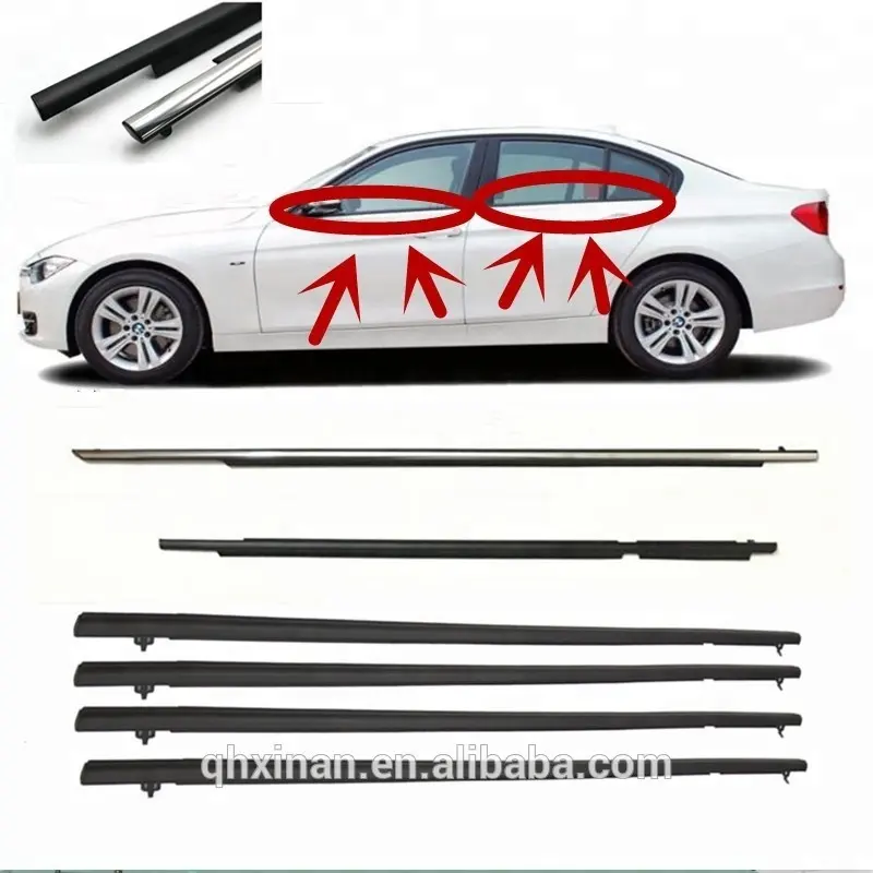 Car door and window glass waterproof rubber sealing strip weather strip 72450-SNA-A01 72910-SNA-A for Honda Civic