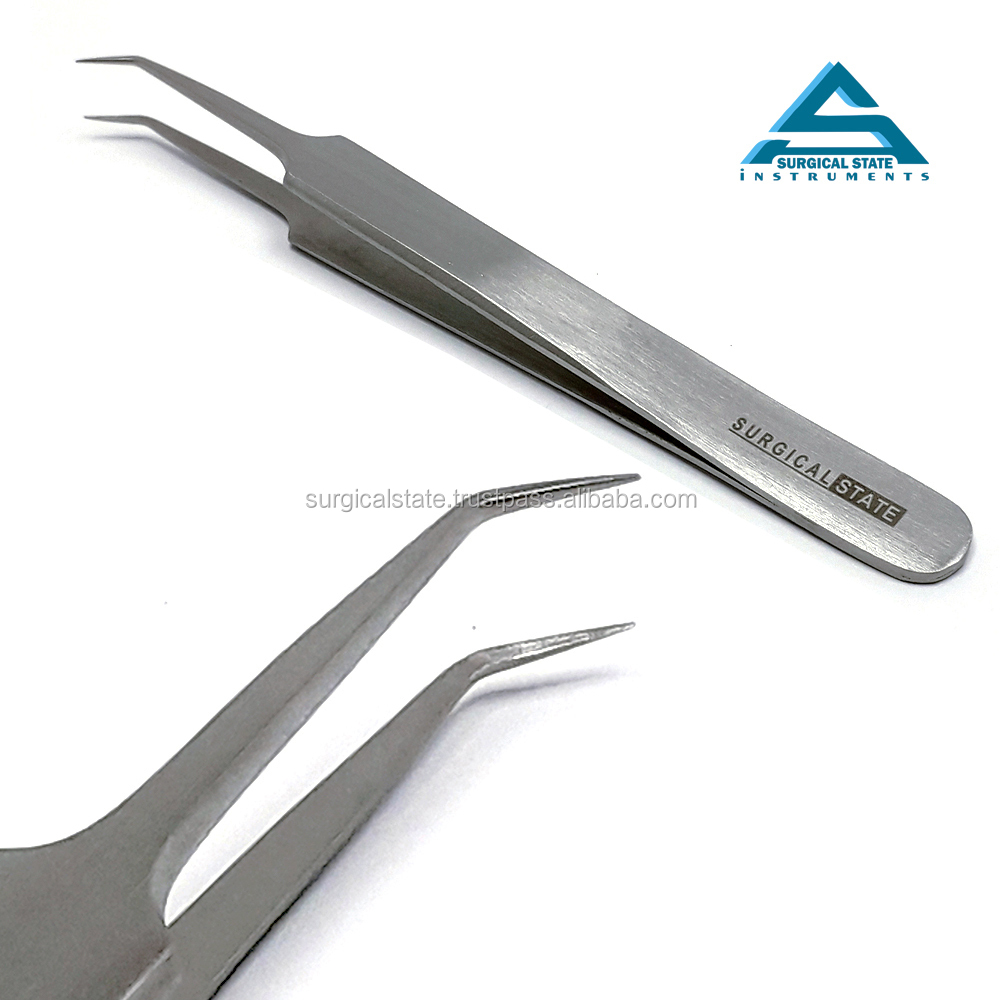Jeweler Micro Precision Tweezers 45 Degree Angular Simple Handle Micro Dissecting Watchmaker Jewelry Tweezers