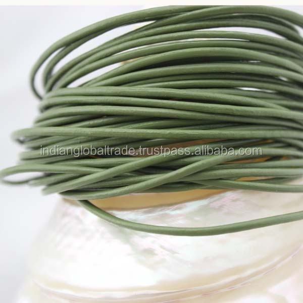 0,5 мм круглые кожаные шнуры в Absinth цвет от Isar International LLP