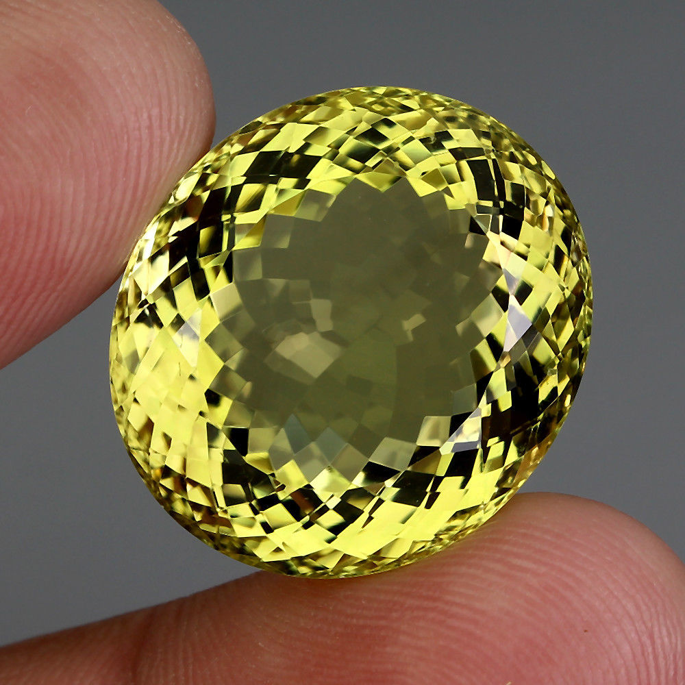 Clean Fabulous! Oval Cut 100%natural Top Yellow Lemon Quartz