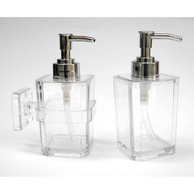 Wall Mounted Acrylic Transparent Soap Dispenser and Lotion Dispenser Bathroom set and Accessories Soap Dish Tumbler Bar