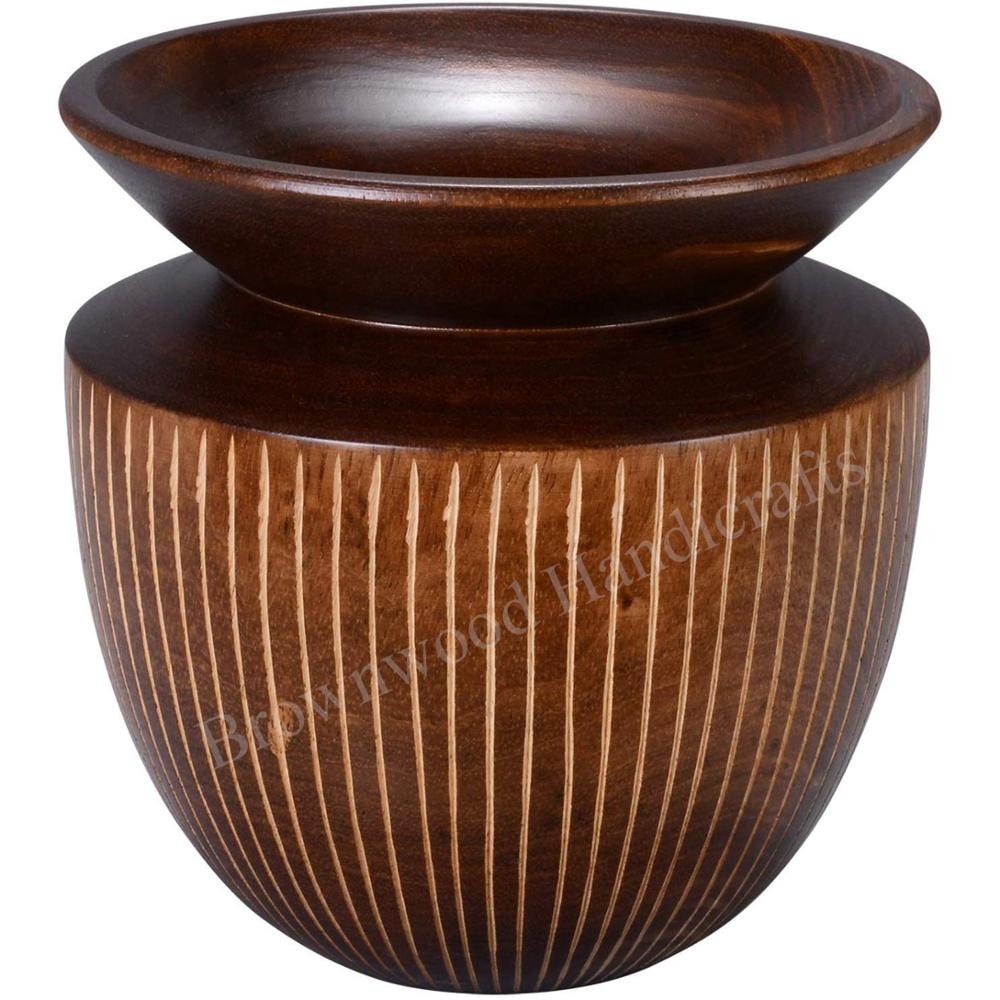 New Arrival Home Decor Beautiful Wooden Vase for Wholesale Buyers