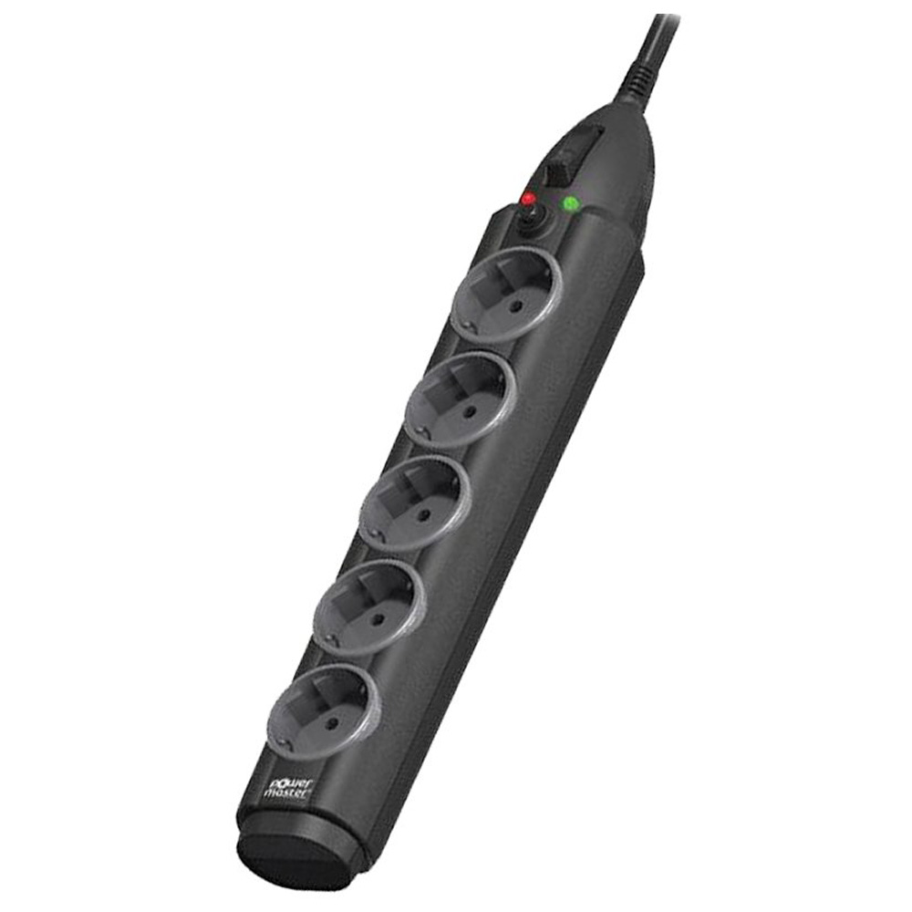 Powermaster сетевой фильтр с защитой от перенапряжения GMX500H с 5 розетками-33215
